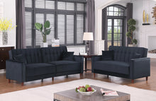Load image into Gallery viewer, Cozy Black Sofa and Loveseat S350