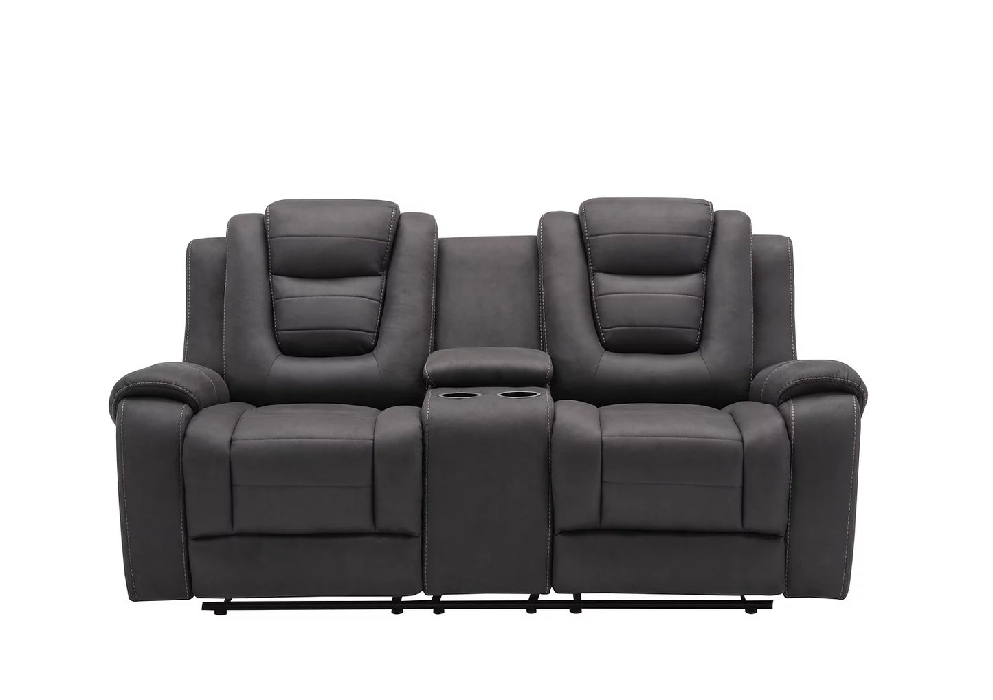 Galaxy Grey Fabric 3pc Reclining Living Room Set S9009