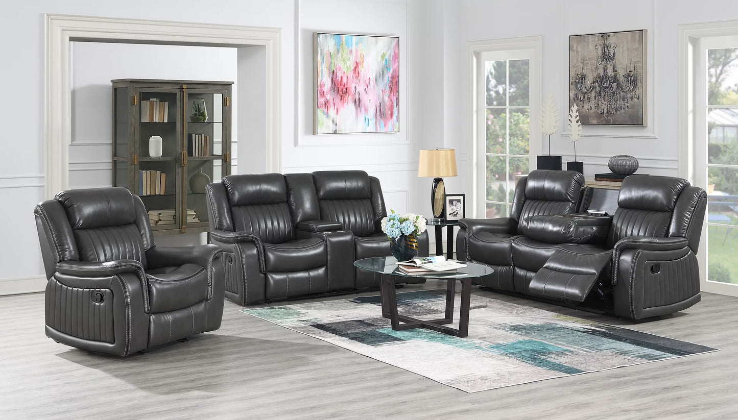 Lavon Grey 3pc Reclining Set S9381