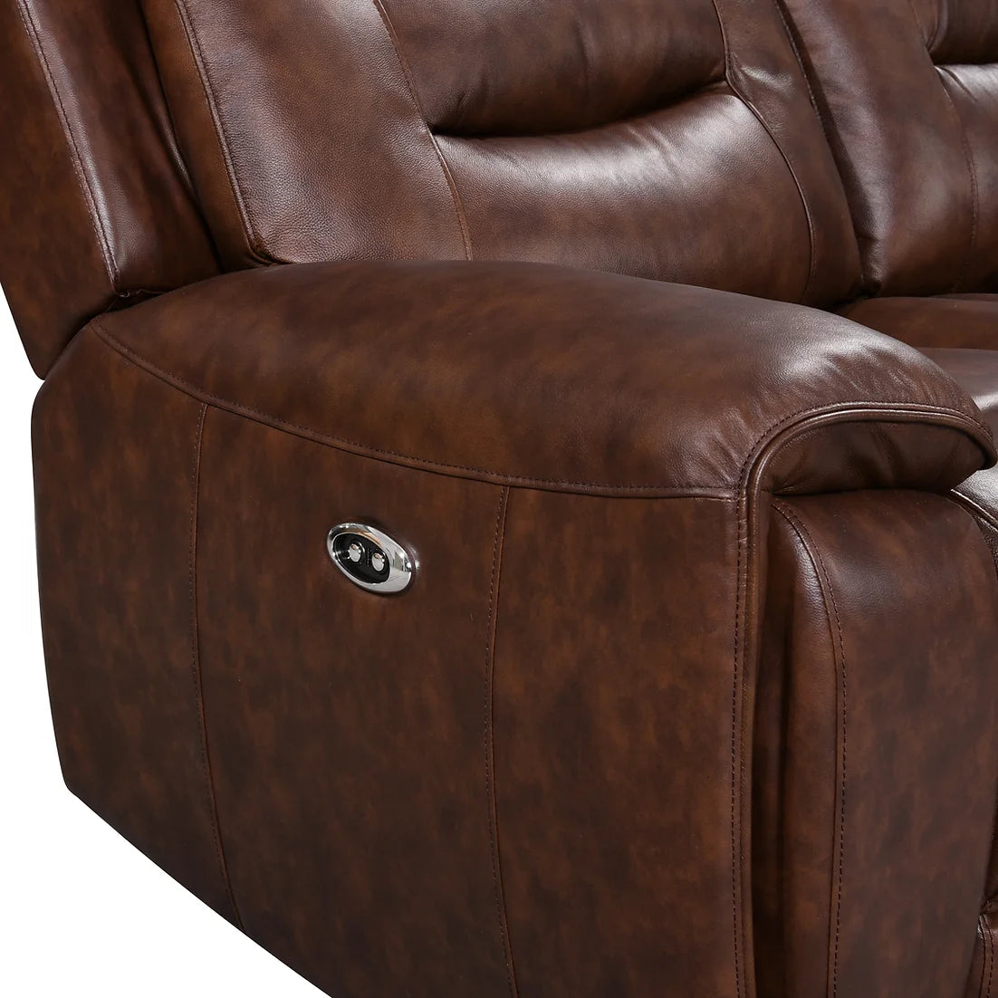 Rosewood Brown POWER/TOP GRAIN LEATHER Reclining 3pc Set S2226