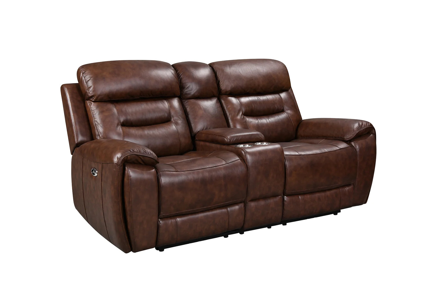 Rosewood Brown POWER/TOP GRAIN LEATHER Reclining 3pc Set S2226