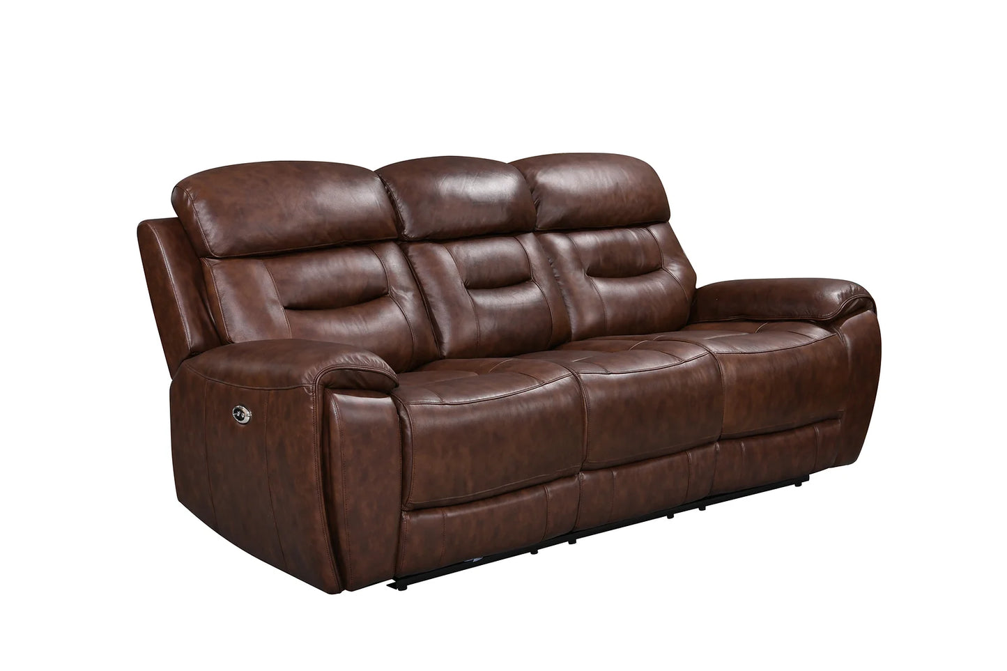 Rosewood Brown POWER/TOP GRAIN LEATHER Reclining 3pc Set S2226