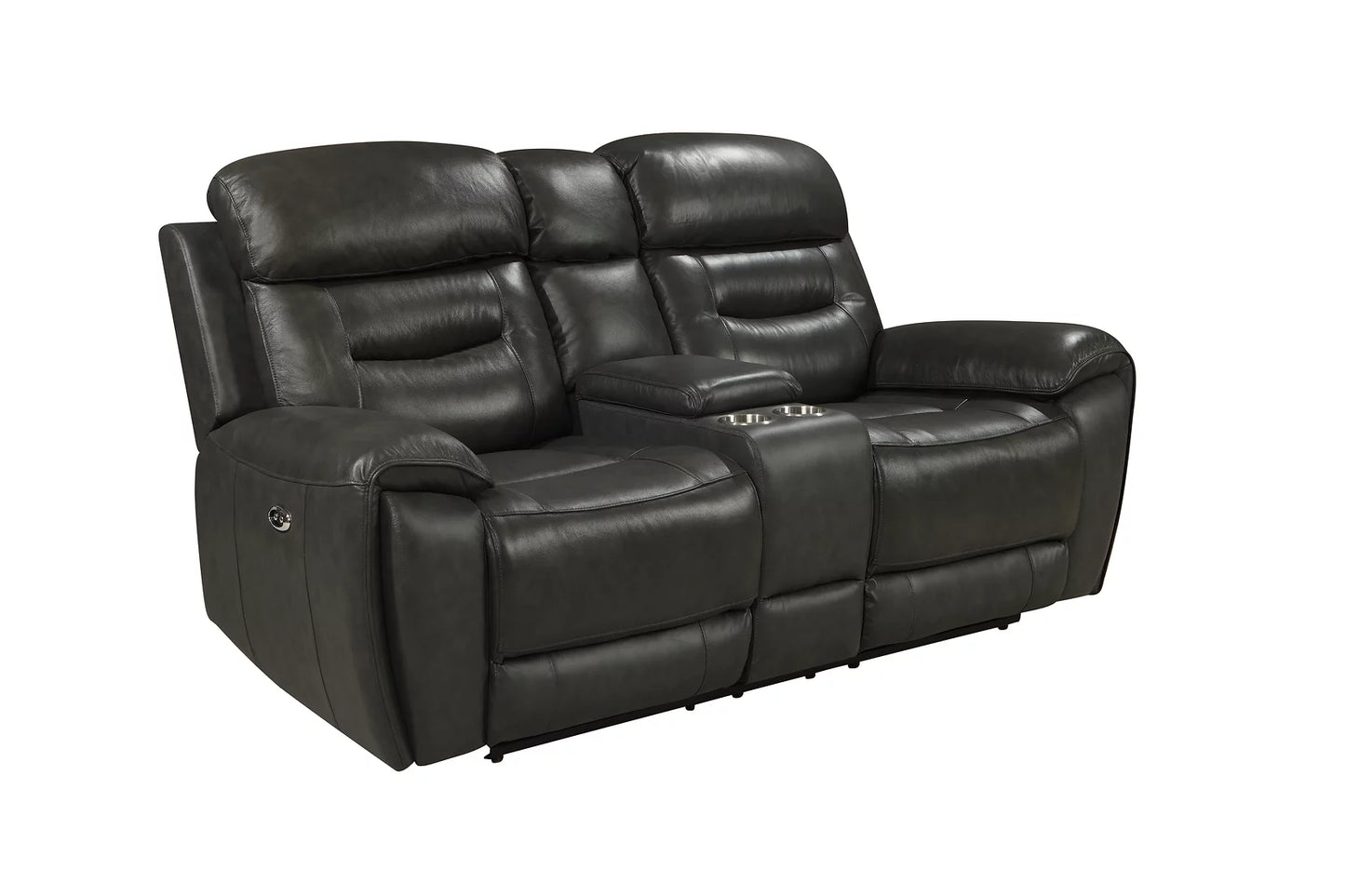 Rosewood Grey POWER/TOP GRAIN LEATHER Reclining 3pc Set S2226