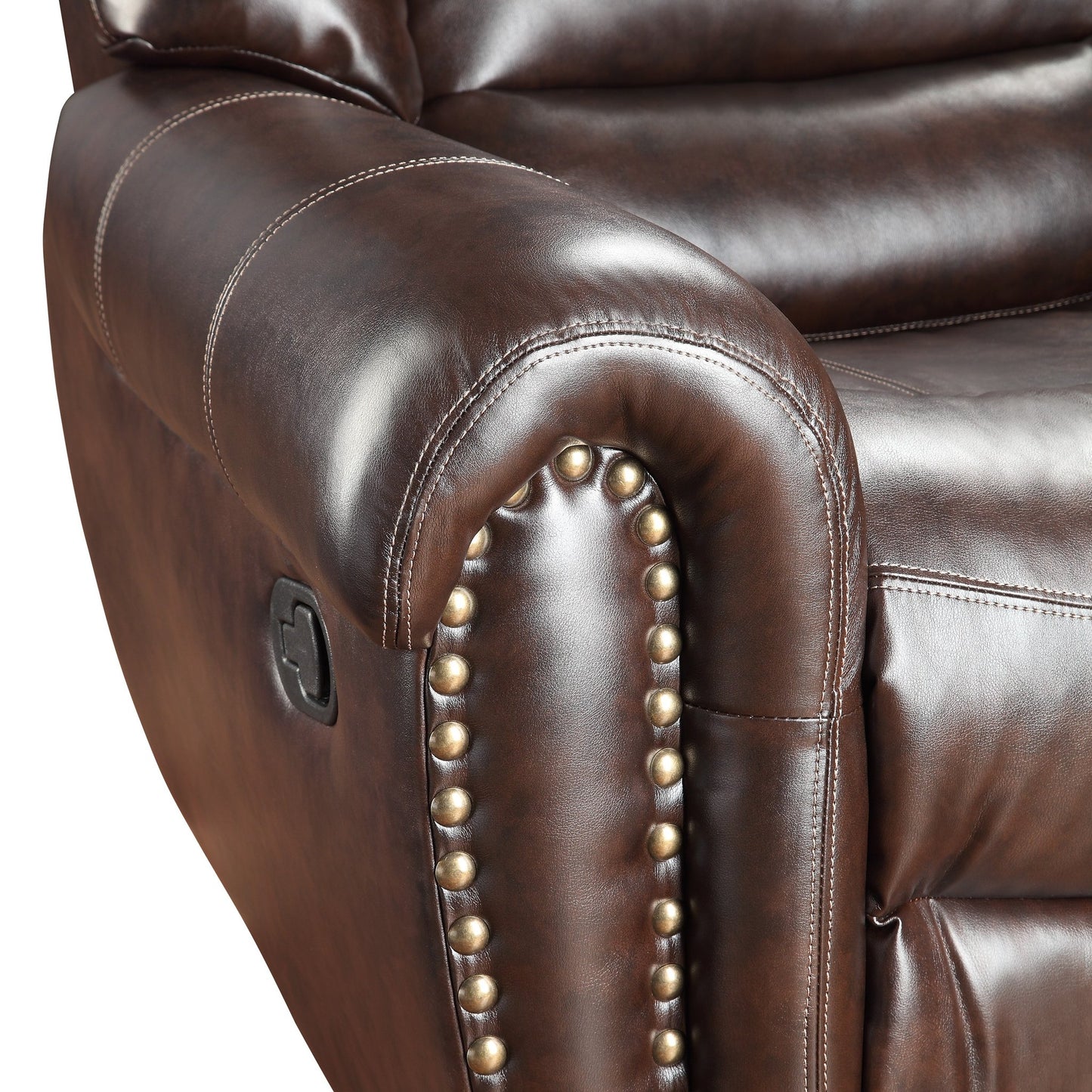 Center Hill Brown Reclining Sofa and Loveseat 9668