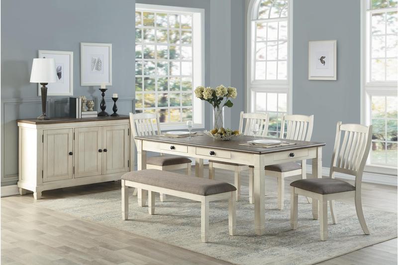 Granby Antique White Dining Set 5627
