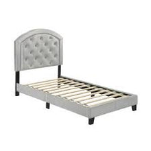 Load image into Gallery viewer, GABY TWIN PLATFORM BED SILVER 5269