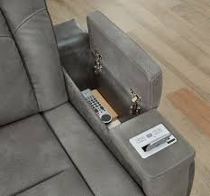 Next Gen DuraPella Slate POWER Reclining Sofa and Loveseat 22004