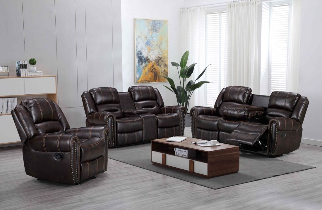 Lexington2023 Brown 3pc Reclining Set