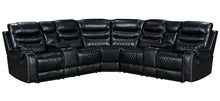 Load image into Gallery viewer, Martin 41 Black Reclining Sectional Sofa