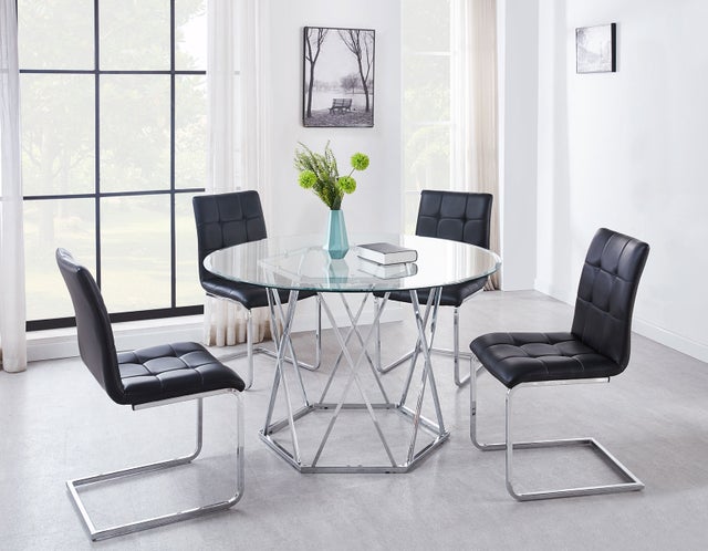 Escondido Black 5pc Dining Room Table ED480