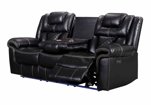 Alexa Black POWER/LED/BLUETOOTH SPEAKERS 3pc Reclining Set