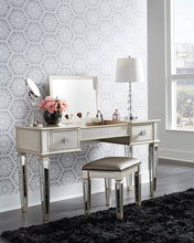 Load image into Gallery viewer, Lonnix Silver Finish Vanity with Stool

B410-122