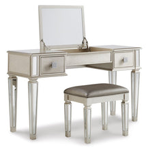 Load image into Gallery viewer, Lonnix Silver Finish Vanity with Stool

B410-122