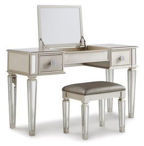 Lonnix Silver Finish Vanity with Stool

B410-122
