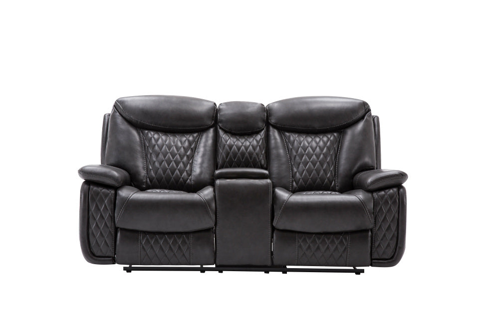 Chanel Gray 3pc Reclining Living Room Set