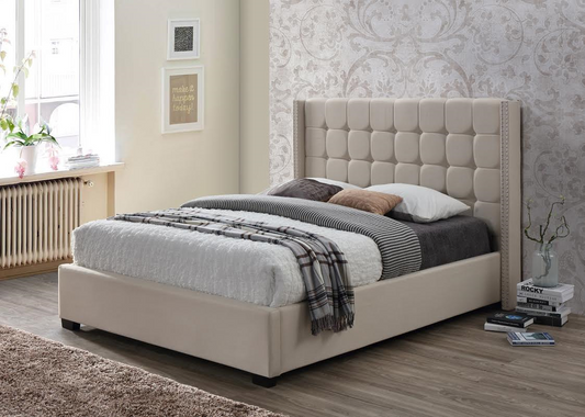 Stanford Sand Beige King Platform Bed