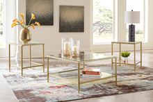 Load image into Gallery viewer, Zerika Gold Finish Coffee Table Set (Set of 3)T024-13