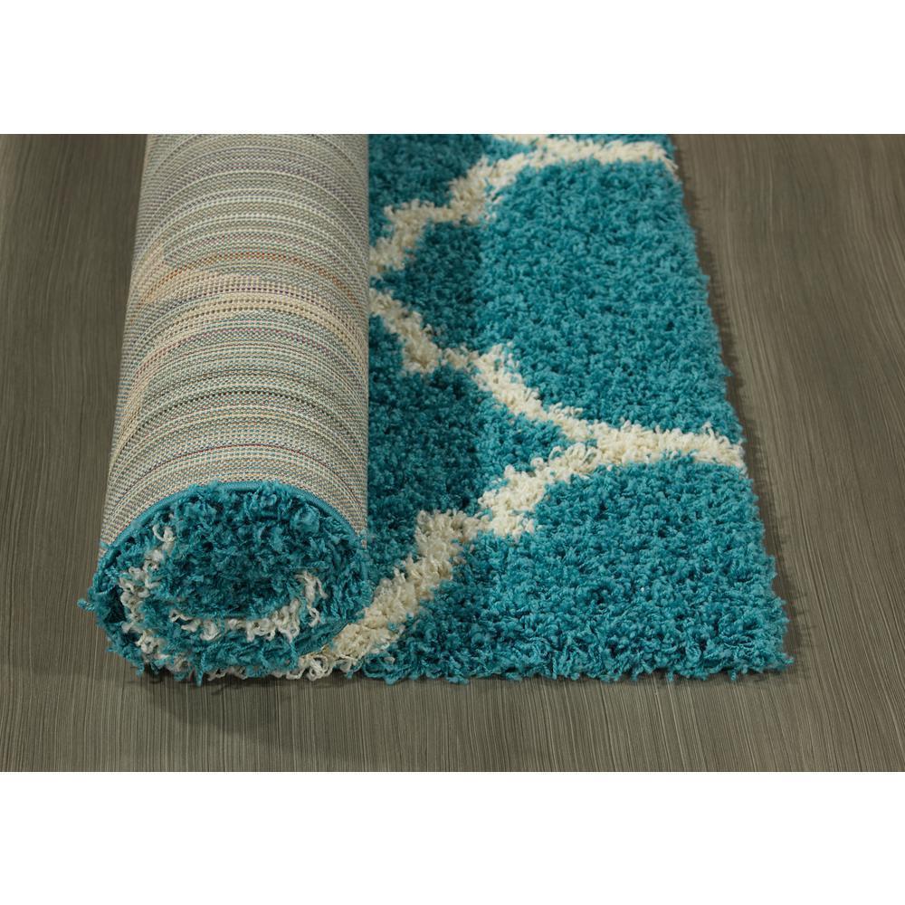 Cozy Turquoise Shag Area Rug SGH2276 8X10