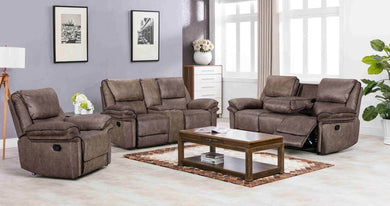 Victoria Brown 3pc Reclining Living Room Set
