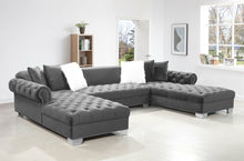Load image into Gallery viewer, London XL Gray Velvet Double Chaise Sectional