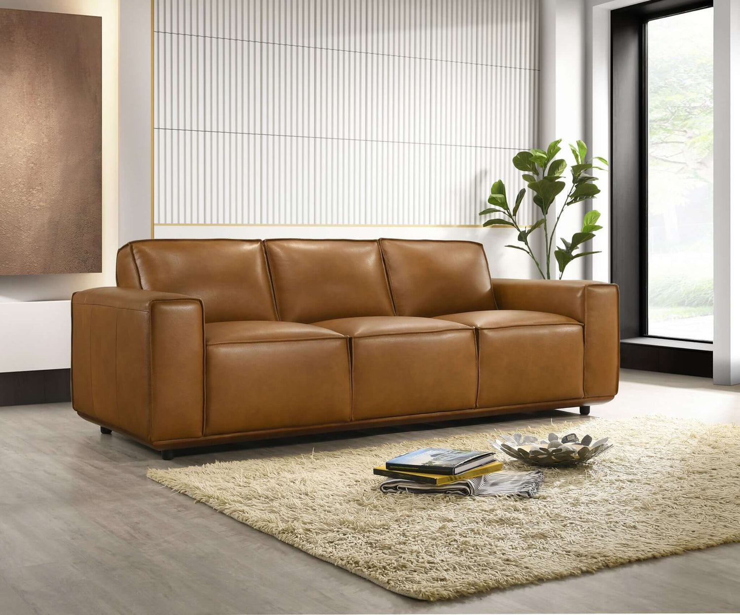 Leather Sectional & Sofa & Chair