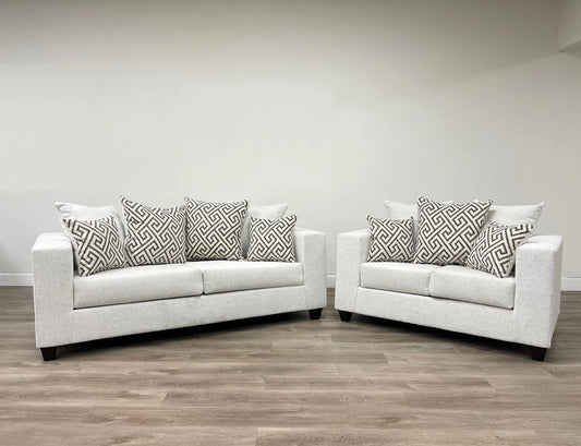 Stone Fabric Sofa and Loveseat 110