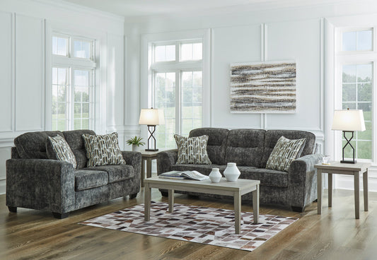 Lonoke Gunmetal Sofa and Loveseat 50504