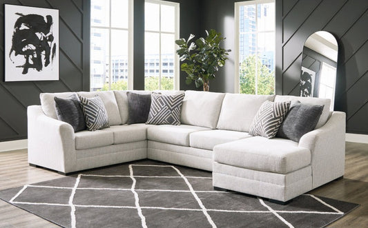 Koralynn Stone 3pc RAF Chaise Sectional 54102