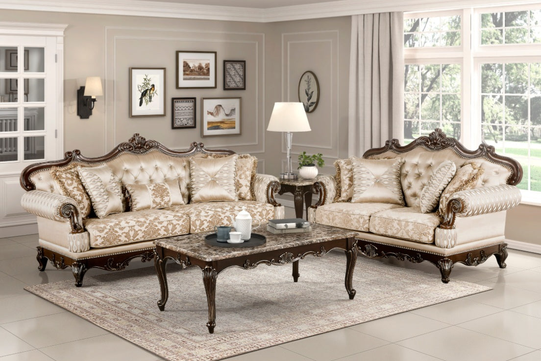 Balthazar Chenille Fabric  Living Room Set 8570