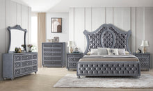 Load image into Gallery viewer, Cameo Gray Upholstered Panel Bedroom Set B2100