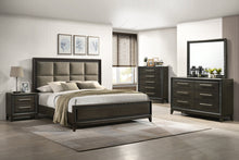 Load image into Gallery viewer, Saratoga Brown Upholstered Panel Bedroom Set B6540
