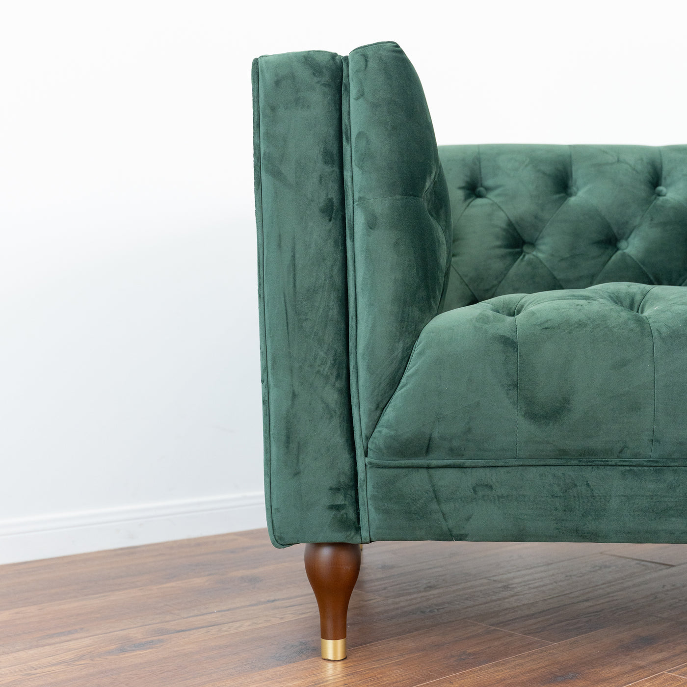 Evelyn Dark  Green Velvet Lounge Chair