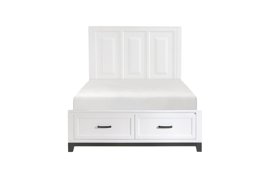 Garretson White/Metallic Gray Platform Bedroom Set 1450
