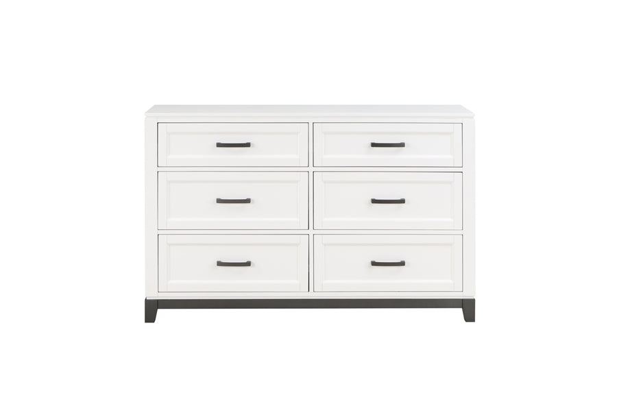 Garretson White/Metallic Gray Platform Bedroom Set 1450