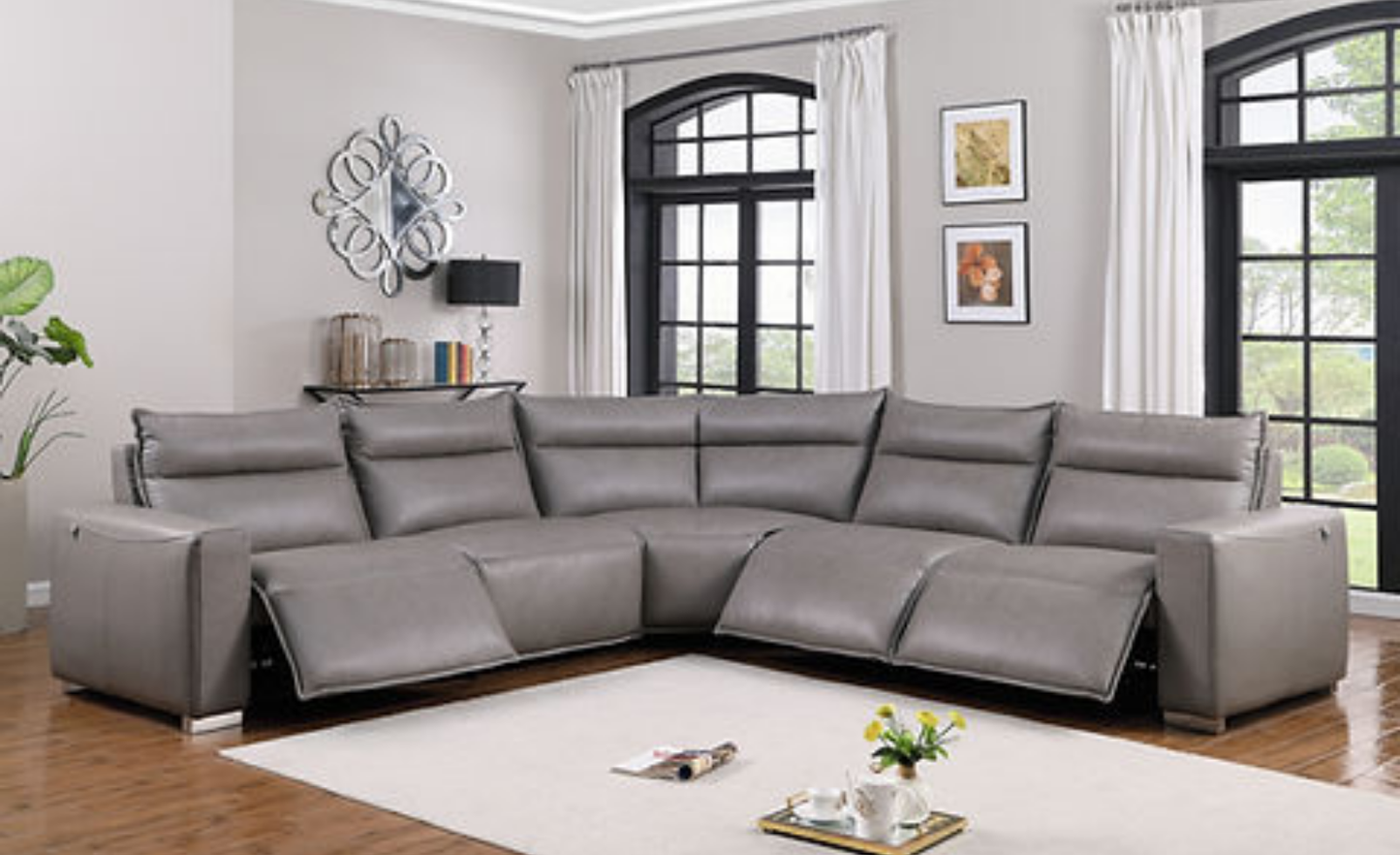 Sierra Grey POWER/OVERSIZED Reclining Sectional MI-1235