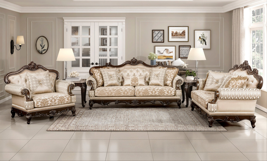 Balthazar Chenille Fabric  Living Room Set 8570