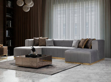 Load image into Gallery viewer, Elisha Grey Velvet Double Chaise Sectional
