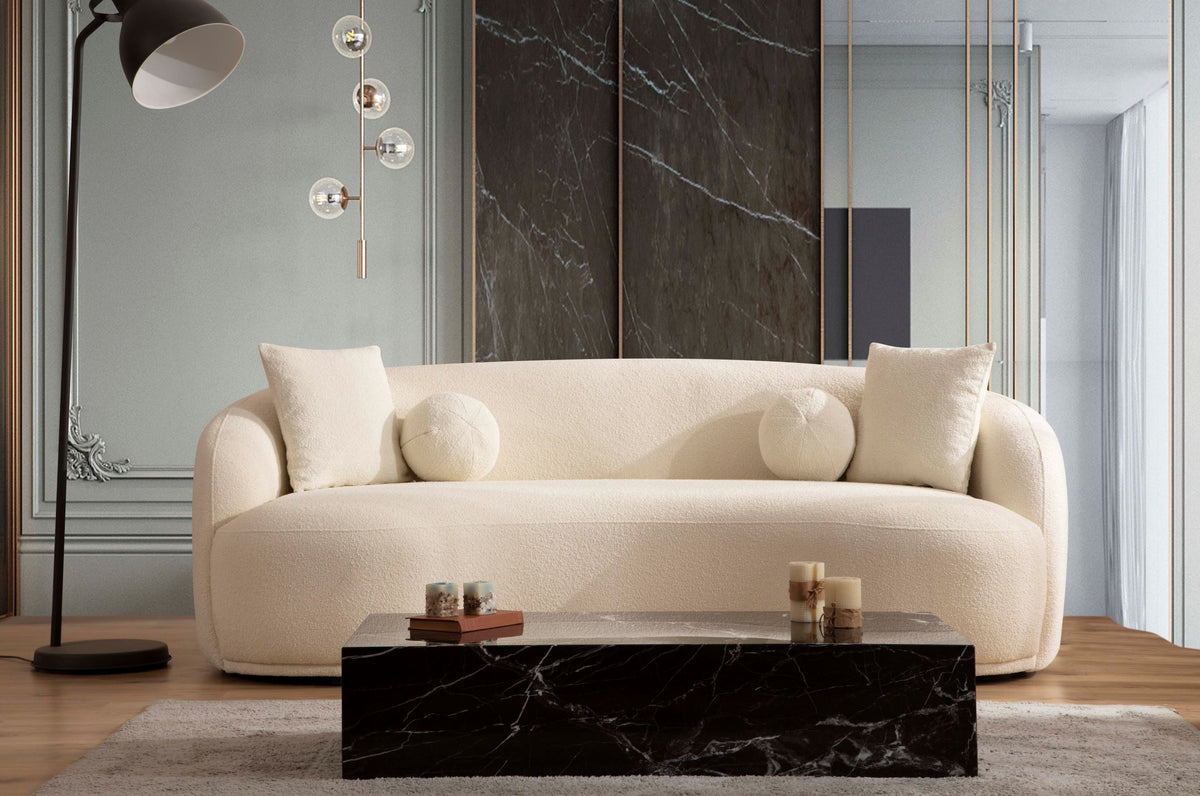 Bonita Ivory Boucle Living Room Set