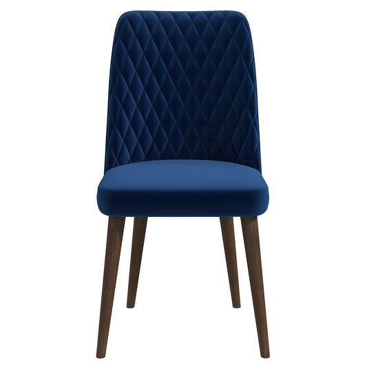 Katie Navy Blue Velvet Dining Chair (Set Of 2)