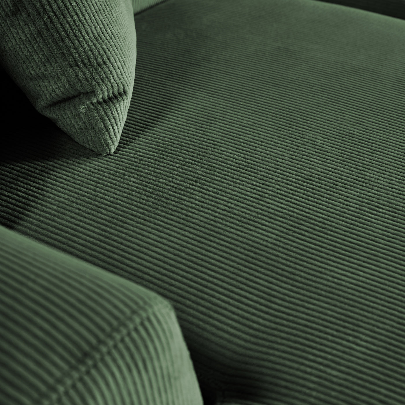 Mar Green LAF Sectional Corduroy Sofa