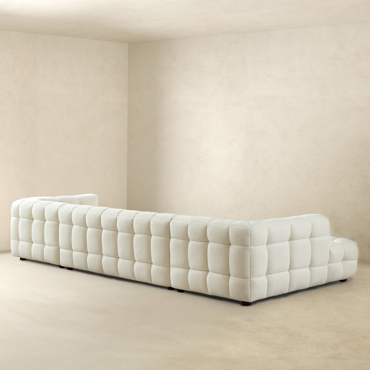 Morrison 155" U Shape Corner Sofa Cream Boucle