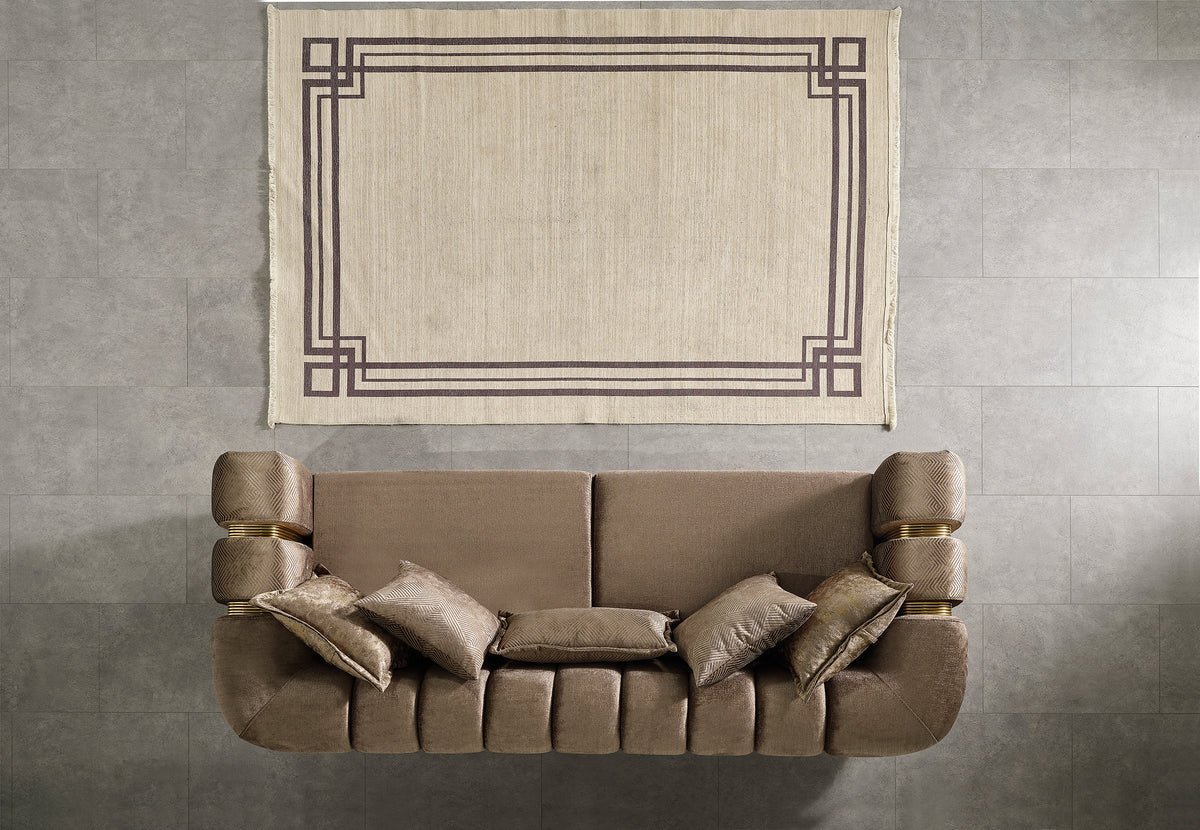 Santana Coffee Velvet Living Room Set