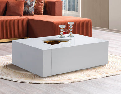 Dream Wood White/Gold 3pc  Coffee Table