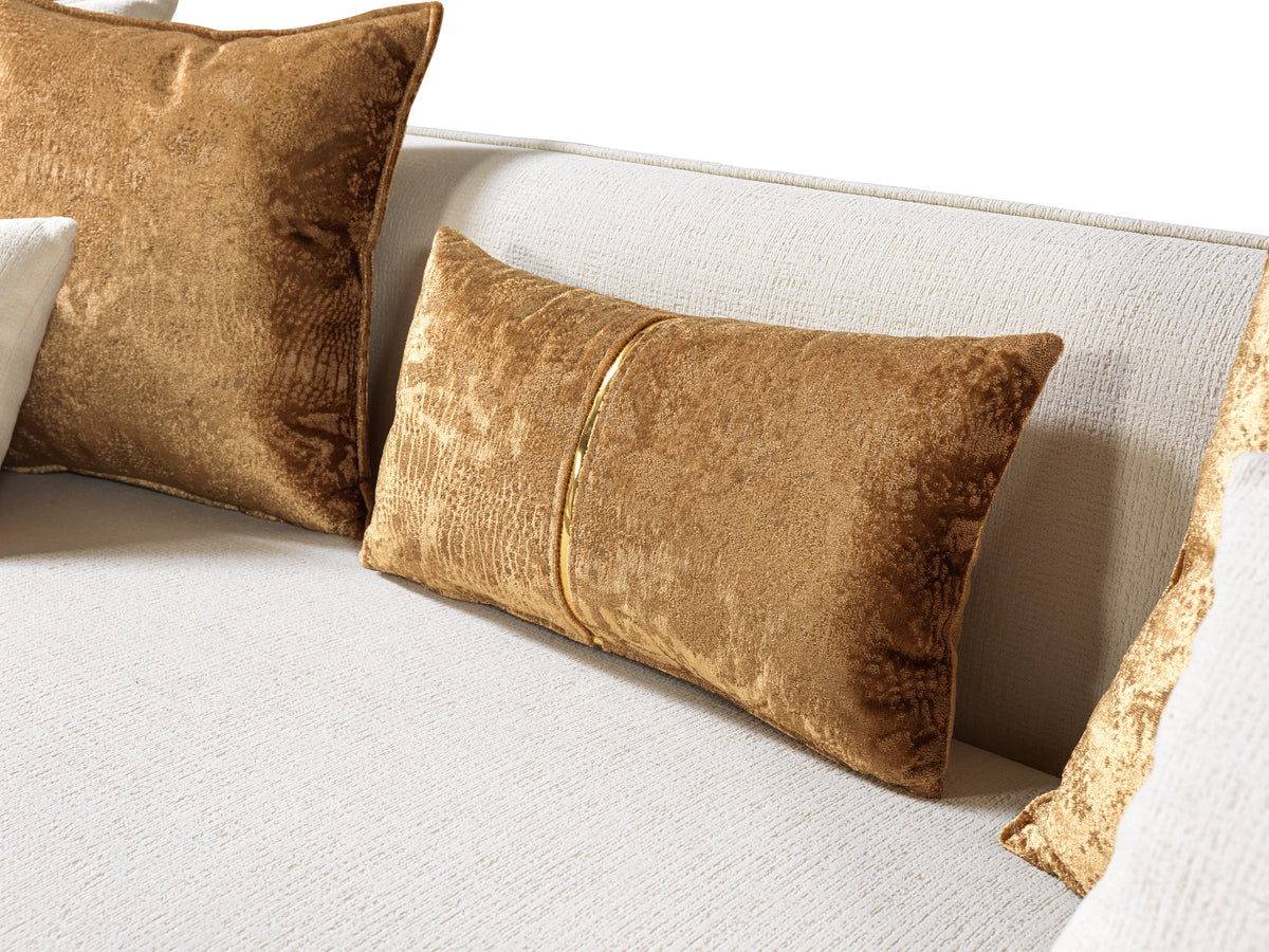 Helena Ivory Velvet Living Room Set