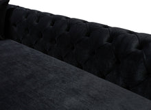 Load image into Gallery viewer, Jessie Velvet Black Double Chaise Sectional