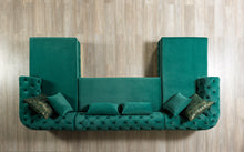 Load image into Gallery viewer, Jessie Velvet Green Double Chaise Sectional