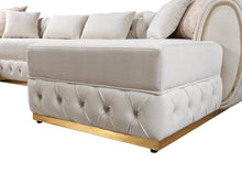 Load image into Gallery viewer, Jessie Velvet Ivory Double Chaise Sectional