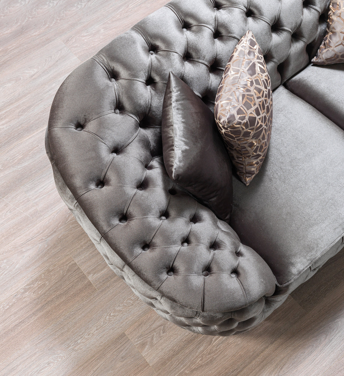 Lupino Gray Velvet Living Room Set