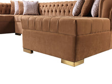 Load image into Gallery viewer, Lauren Velvet Mocha Double Chaise Sectional