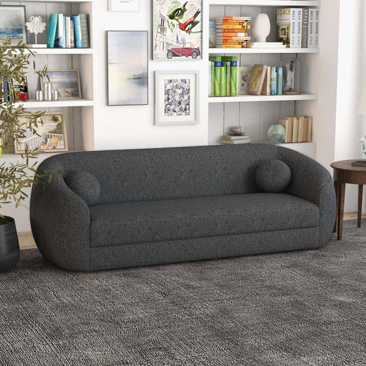 Melinda 87" Gray Boucle Sofa